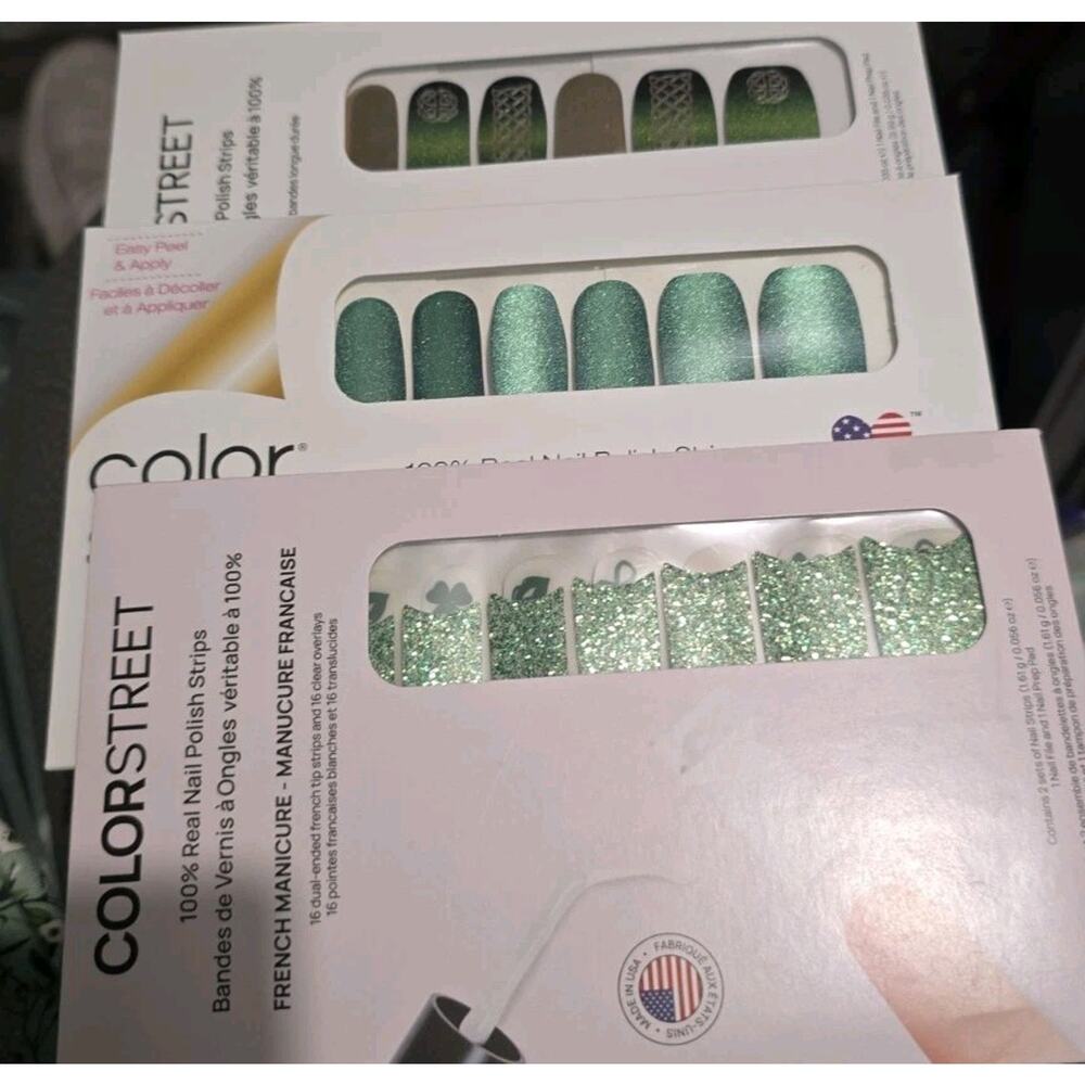 color street nail strips lot glitter, 3 Sets